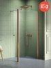 NEW TRENDY Kabina prysznicowa New Soleo Copper Brushed, walk in, z dodatkową ścianką 120x195 K-2123
